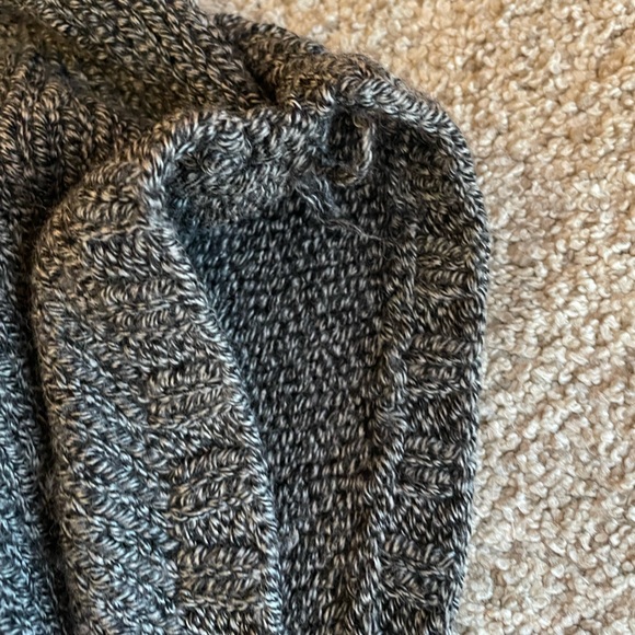 Theory wool sweater cardigan cape bolero black white herringbone small - Picture 6 of 9